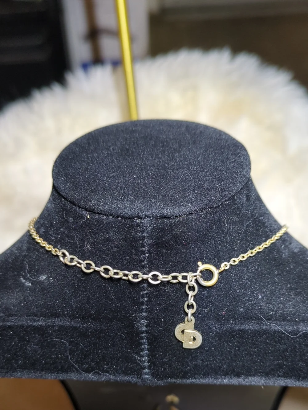 Vintage Christian Dior Dior Gold-Tone Floral Medallion Necklace NOW ONLY $155